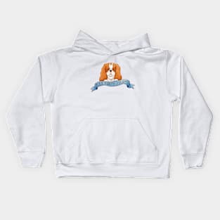 Cavalier King Charles Spaniel Banner - Ban Puppy Farms Kids Hoodie